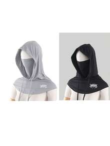 1/2pcs Neutral Pattern Ice Silk Sun Protection Balaclava, Adjustable Neck Scarf, Outdoor Motorcycle Riding Fishing Summer Face Mask Sun Hat - Multicolor - View 8