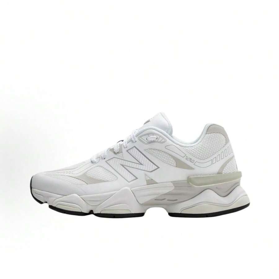 New Balance 9060 - Rain Cloud Grey, Sea Salt & Black Castlerock | Viral 2026 Chunky Platform Sneakers | Premium Suede & Mesh Breathable Trainers | Comfortable ABZORB Midsole Dad Shoes | Authentic Unisex High-Fashion Footwear - 白色 - 查看 1