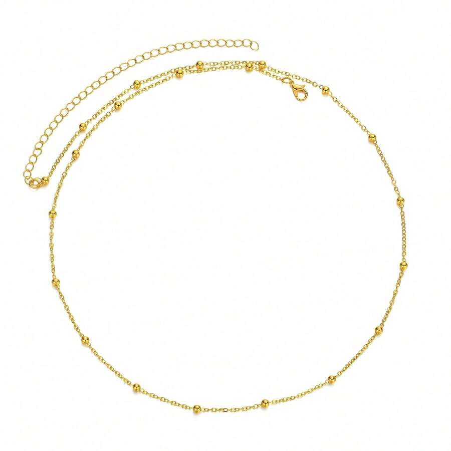 Cadena de Cintura Dorada Minimalista de Moda, Conjunto de Piezas, Accesorio de Cintura Larga Estilo Frí- Para Uso Diario de Mujeres, Vacaciones en la Playa, Fiesta en la Piscina, Salida - Sku10386 - Ver 1
