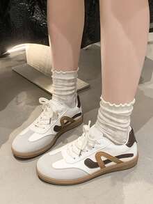 Women's Fashion Non-Slip Wear-Resistant Comfortable Lightweight Sports Casual Shoes - Yellow - View 4