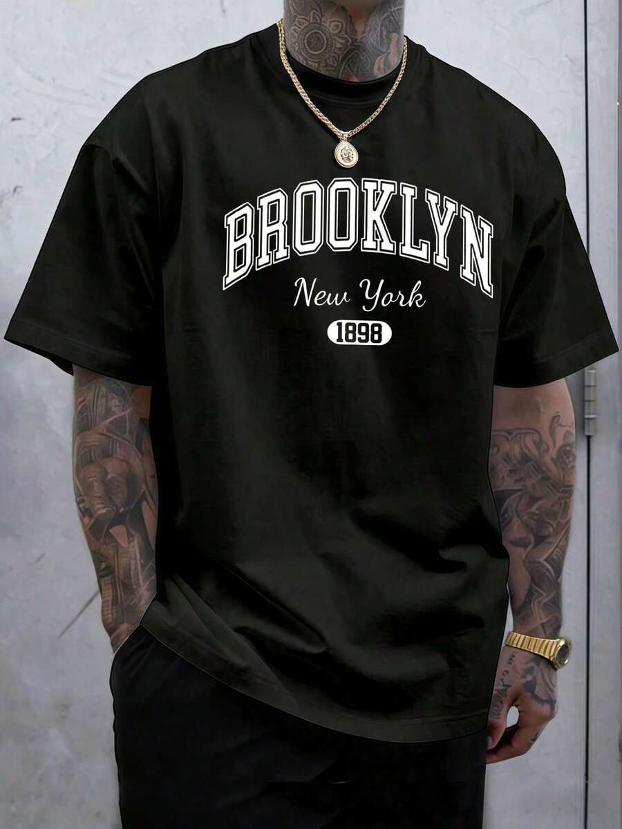 Unisex T-Shirt, 100% Cotton, Regular Fit, With Graphic Print, Short Sleeves, Casual Style, Summer Streetwear, Urban Style, Printed Top, Vintage Fashion, Soft And Breathable. - 摩卡棕 - 查看 1
