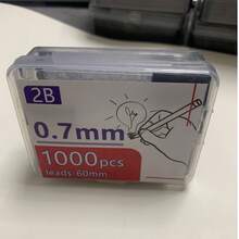 1000pcs 0.5mm/0.7mm 2B Resin Mechanical Pencil Leads With 2 Storage Boxes, High Quality, Large Capacity, Erasable, Press-Type, Back To School - One Size Fits All - View 9