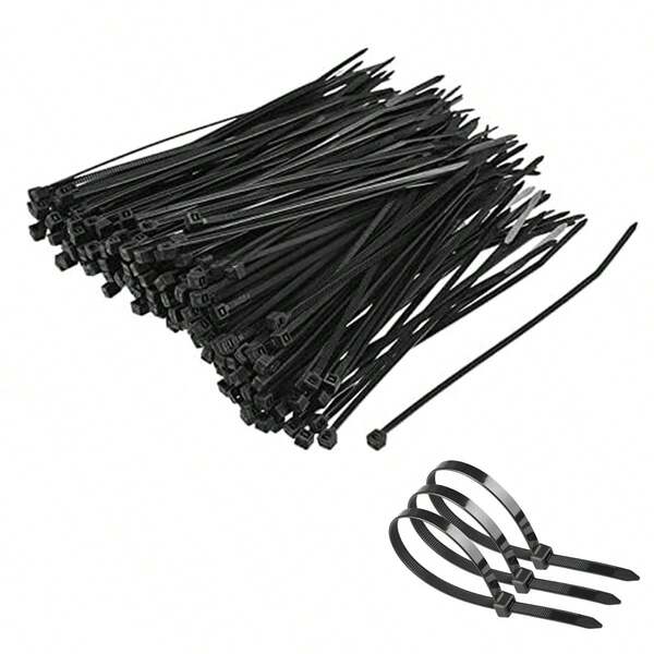 100pcs/Set Self-Locking Cable Ties Nylon Cable Tie Plastic Cable Ties Acid, Corrosion Resistance, Insulation