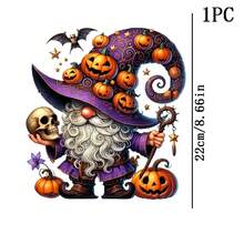 1pc/2pcs/3pcs Halloween Pumpkin Gnome Heat Transfer Stickers DIY Iron-On Decals, Suitable For T-Shirts, Pillows, Backpacks, Pants, Sofa Covers, Multi-Color Durable Washable Plastic Stickers, High-Quality Fade-Resistant Print - Multicolor - View 7