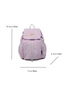 Mochila pequeña plegable ligera de estilo japonés popular primavera/verano 2026, diseño mini con bloques de color fresco, versátil y de moda para mujer, estilo universitario para estudiantes de secundaria, bachillerato y universidad, uso diario casual - Multicolor - Ver 12