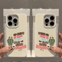 Funda para Teléfono - Elegante Funda Suave con Cojín de Aire para  14 Pro Max, Compatible con Varios Modelos Incluyendo  13, 12 Pro y XR, Diseñada para Parejas y Disponible en Acabado Mate, Regalo para Amigos, Familiares y Fans en Festivales - Color mixto 1 - Ver 2