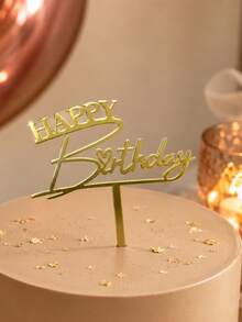 3 PIEZAS Adorno de Pastel de Acrílico PMMA con Corazón Pequeño Feliz Cumpleaños, Decoración de Pastel con Fuente Mixta de Oro Espejo, Adorno Dulce y Romántico para Ambiente de Fiesta de Cumpleaños, Suministros de Repostería y Postres, Decoración de Mesa de Pastel, Accesorio de Repostería para Cocina del Hogar, Regalo de Decoración para Celebración de Cumpleaños - A - Ver 6