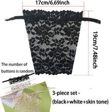 1/3/9件優雅花卉防光內衣面料－時尚舒適內衣裝飾布料，適合返校季、婚禮、生日禮物，可水洗，精緻蕾絲飾邊，適用於各種髮型，內衣 - 彩色 - 查看 12