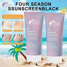 Protector solar SPF50, crema protectora solar, protector solar de defensa UV, bloqueador solar SPF50, protector solar facial, protector solar corporal, protector solar invisible, protector solar hidratante, protector solar ligero, protección solar para exteriores, PA+++, protector solar diario - Púrpura polvoriento - Ver 2