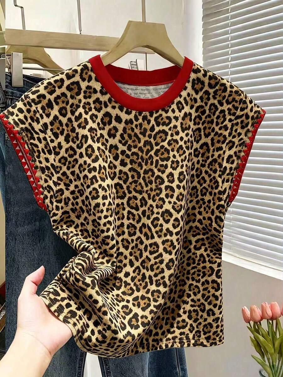 Nueva camiseta de manga corta con bloques de color y rayas, ropa de primavera/verano YE1E - Multicolor 8 - Ver 1
