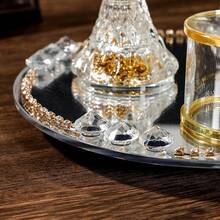 Juego de Quemador de Aromaterapia de Loto de Cristal de Diamante de Lujo - Hecho de Cristal Transparente Natural, Incrustado con Decoración Exquisita Chapada en Oro, con Vidrio Resistente al Calor Incorporado. Este Nuevo Modelo de Quemador de Aromaterapia 2026 Se Puede Usar con Velas. Múltiples Juegos Disponibles - Unitalla - Ver 9