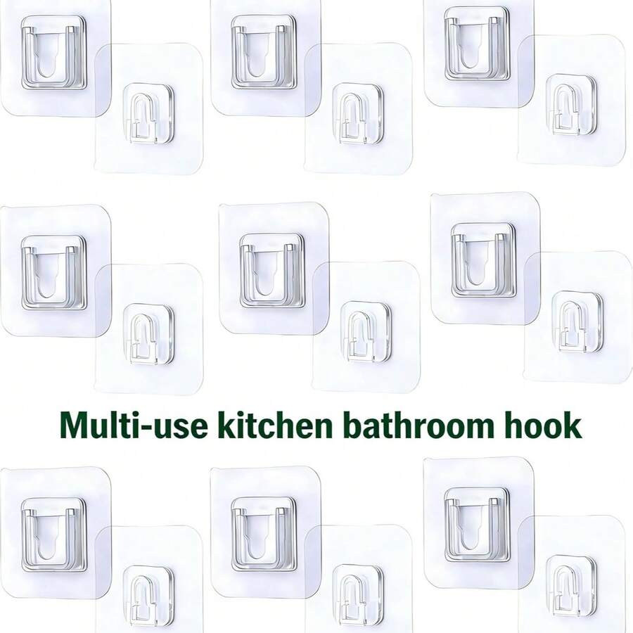 Replacement Adhesive Pads Suitable For Kitchen Bathroom Shower Rack Storage Rack Bracket No-Drill Adhesive Hook - A - View 1