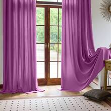 Plain Velvet Curtain With 8 Buttons (1 Piece), Soft And High Quality Fabric, Enhances The Style Of Your Home, Perfect To Complement Any Modern Decor Style. - Hot Pink - View 4