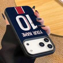 Funda para teléfono - 1 unidad, funda de TPU con patrón de texto y número 10 en azul oscuro para iPhone 17/17Pro/17Promax/17Air/ para iPhone 16/16Pro/16Promax/16Plus/15/15Pro/15Promax/14/14Plus/14Promax/13/13Promax/12Pro/12Promax/11/11Pro - Negro - Ver 5