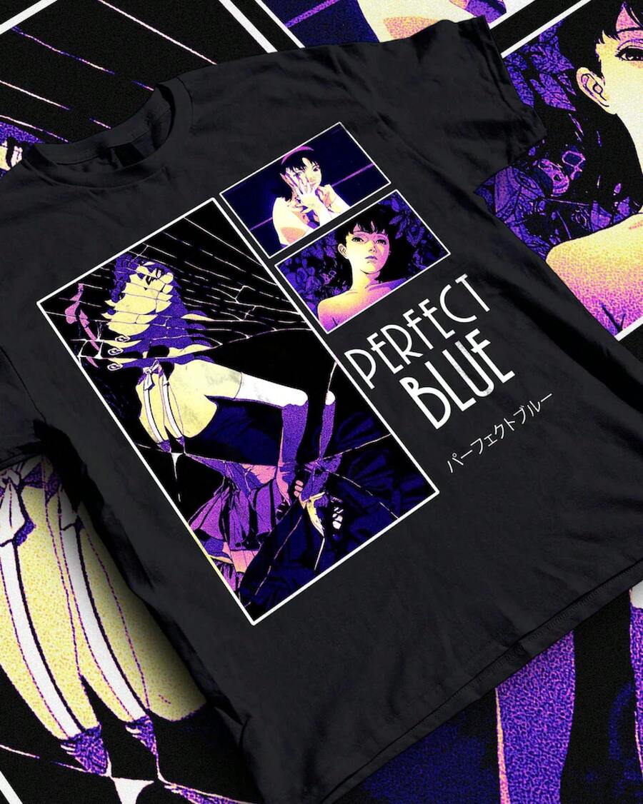 Camiseta de Anime Perfect Blue, Película de Satoshi Kon, Ropa Urbana de Culto Y2K - Negro - Ver 1