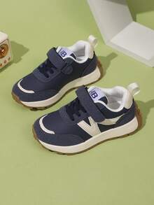 1 Pair Girls Boys Casual Fashion Comfortable Versatile Campus Style Hook & Loop Sports Shoes - Blue - View 6