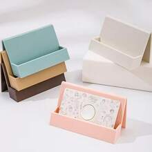 1pc Minimalist Business Card Holder, Suitable For Desk, Reception, Office, Conference Table, Restaurant, Hotel, Compatible With Various Business Cards, Visiting Card Rack, Office Accessory - Multicolor - View 9