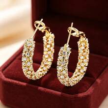 1 Pair Exquisite Polka Dot Inlaid Cubic Zirconia Women's Earrings Suitable For Daily Wear - Multicolor - View 7