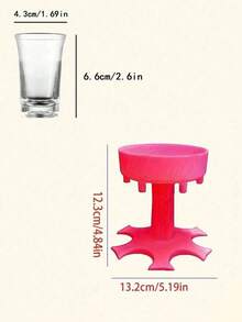 Liquor Dispenser And Stand, 6-Slot Liquor Dispenser, Creative Wine Decanter Funnel With Base, Suitable For Wine, Whiskey, Beer And Spirits, Perfect For Parties And Drinking Games (Glasses Sold Separately), Suitable For Outdoor Activities - Multicolor - View 7