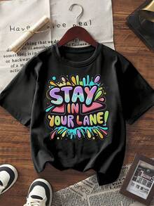 Ropa para chicas adolescentes, camisetas de algodón para hombre, playeras de niño, camisetas para hombre - Negro - Ver 1