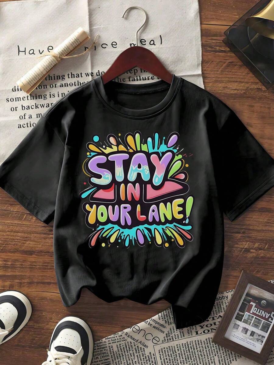Ropa para chicas adolescentes, camisetas de algodón para hombre, playeras de niño, camisetas para hombre - Negro - Ver 1
