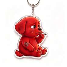 Evil Injured Red Dog Acrylic Keychain, Funny Pendant Charm For Student Backpack, Small Gift - Multicolor - View 10