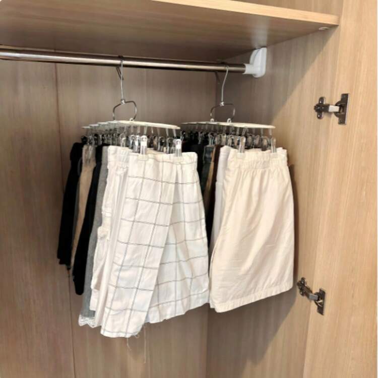 Gantungan Baju Multi-Klip Stainless Steel, Rak Pengering 20 Klip untuk Balkon, Gantungan Pakaian Dalam dan Celana Dalam Tahan Angin, Rak Penyimpanan Pakaian Dalam Dua Baris yang Dapat Berputar untuk Lemari Pakaian, Gantungan Anti-Selip Multifungsi untuk Bra, Syal, Sabuk, untuk Memilah dan Mengatur - View 11