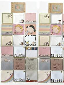 SNOOPY Cartoon Sticky Notes, Multi-Pack, Includes Designs With Charlie Brown, Convenient Square Size, Smooth Writing Non-Blotting. Can Be Used As Memo Notes, Diary Decorations, And DIY Collages, Suitable For Students, Diary Creators, And Daily Use. Perfect Choice For Christmas Gifts And Stationery Organization, A High-Value Creative Product. - Multicolor - View 11