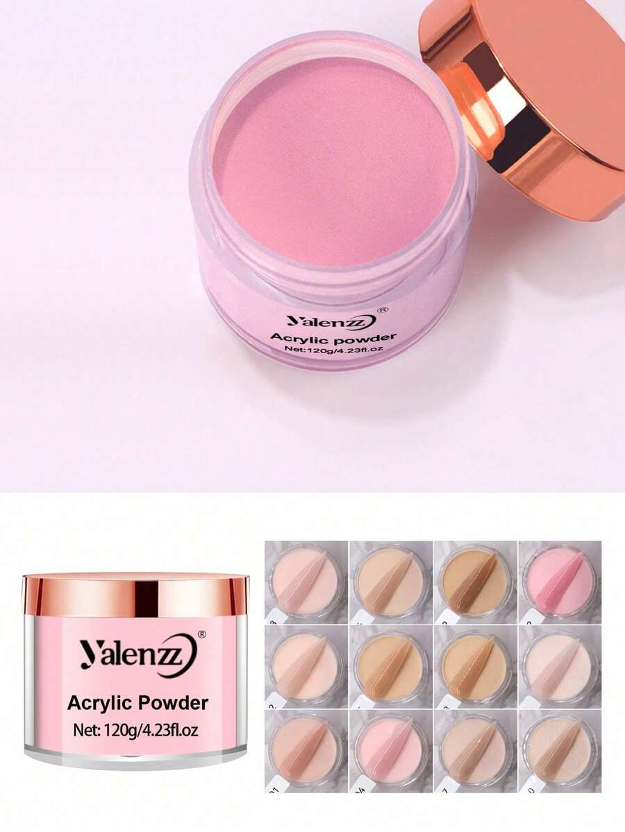 1PC Crystal Powder, Professional Colored Nail Powder Polymer, Suitable For French Manicures, DIY Nail Extensions, 3D Sculpting, Long-Lasting And No Nail Lamp Required - Multicolor - View 1