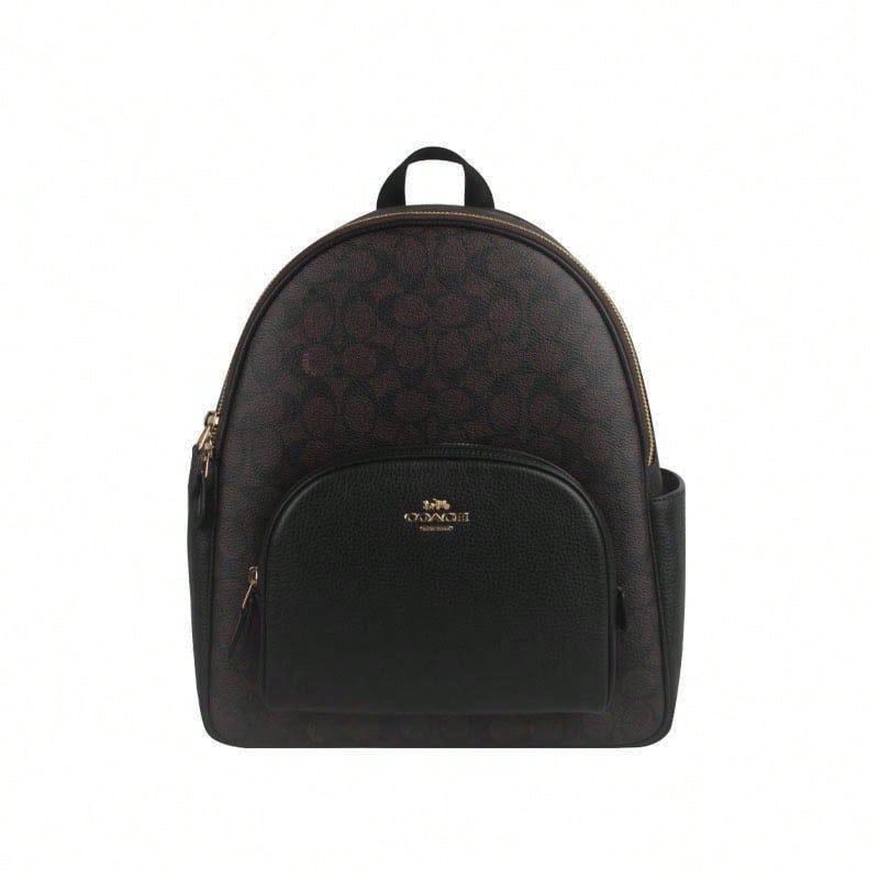 Ransel Wanita Coach Court Series Classic Monogram CZ176IMXAQ - Warna kayu walnut dengan hitam CZ176IMXAQ - View 1