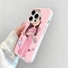 Funda para móvil con un bonito diseño de higienista dental, compatible con fundas de , Apple, VIVO, OPPO, , ,  y Honor. Fabricada en TPU, ofrece protección contra golpes y caídas. ¡Ideal para profesionales y aficionados a la odontología! - Rosa - Ver 3