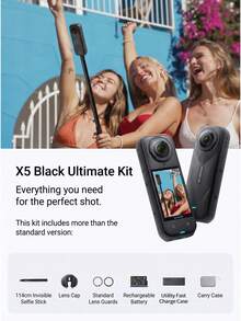 Insta360 X5 行動攝影機 | 相容 8K、防水、360° 全景行動攝影機 | 強大夜間拍攝能力,支援「隱形自拍棒」功能,100% 全新,僅已啟動 - 查看 15