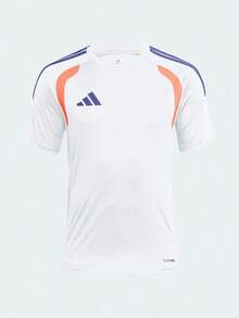 Adidas Men's TIRO26L JSY M Short Sleeve Knit Collarless T-Shirt TKS0293 - Blue and White - View 2