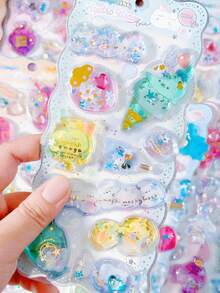 3D Water Sticker Cartoon Wiggle Water Injection 3D Sticker Cute DIY Phone Graffiti Decoration Sticker Holiday Gift - Multicolor - View 10