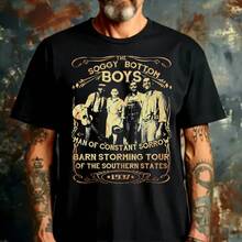 Camiseta de Soggy Bottom Boys: Oh Brother, Where Art Thou, inspirada en el Pop Art - Negro - Ver 3
