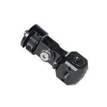 Adaptor Logam Paduan Aluminium Multi-Lubang 1/4 yang Dapat Diatur dengan Lubang Sekrup Pemasangan Anti-Terbalik, Lubang Penempatan Ulir Arri 1/4 & 3/8, Kompatibel dengan Aksesori Kamera Aksi, Mikrofon, Lampu Pengisi, Sangkar Kamera DSLR - View 4