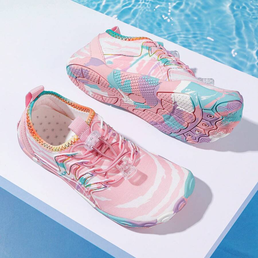 Women's Camouflage Water Shoes, Lightweight Non-Slip Water Socks, Barefoot Shoes, Summer Beach & Stream Shoes, Quick-Dry Swimming Shoes, Durable Water Shoes, Suitable For Beach Vacation, Camping, Party, Swimming, Fishing, Outdoor Hiking, Cross-Country Sports, Indoor Aerobics, Squats, Cross-Training, Yoga, Gym, Bowling