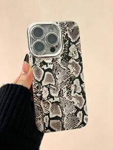 Funda de teléfono con patrón de pitón premium compatible con Apple 17/16 Pro Max, pareja 15 Pro nuevo 14 personalizado 13 nicho 15 mujeres 14 Pro influencer 12 creativo 11 cobertura completa protección de lente para hombres - Multicolor - Ver 2