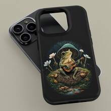 Husa pentru telefon cu design floral, Prințul Caciucă cântând la chitară în întuneric, pentru iPhone 17 16 15 14 13 12 11 Pro Max, husă florală pentru Samsung S21 S22 S23 S24 S25 Ultra - Carcasă lucioasă rezistentă - Vizualizare 6