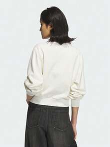 Adidas Originals Women's HTTH SWEAT CREW Knit Sweatshirt Without Hood KC2689 - White - View 3