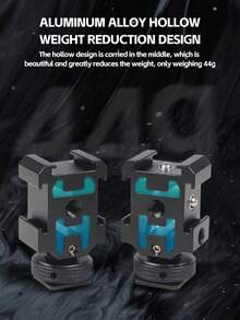 3-Way Cold Shoe Extension Mount 1 To 3 Cold Shoe Adapter Bracket Compatible With Camera Cage DSLR Mirrorless Camera, Hot Shoe Expander For Fill Light Microphone Photography Accessories - View 2