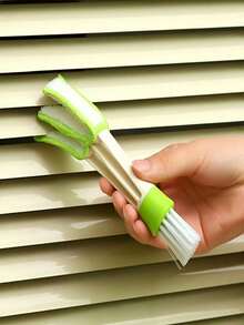 Handheld Double-Sided Cleaning Brush, Suitable For Cleaning Gaps And Hard-To-Reach Areas. Can Be Used To Clean Windowsills, Blinds, Air Conditioner Vents, Cabinet Gaps And Screen Mesh. Detachable, Washable And Reusable. - Multicolor - View 6