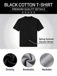 T-shirt casual a maniche corte con girocollo e stampa grafica della band Puscifer per uomo & donna, con stampa di testo, camicia stampata, vestibilità comoda, top versatile, stile streetwear - nero - Visualizzare 3