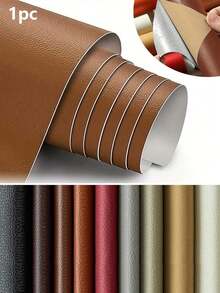 1pc Large Self-Adhesive Leather Repair Patch, Suitable For Sofa, Car Seat, Damaged Leather Furniture Vinyl Repair Tape - Multicolor - View 3