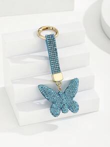 Llavero de mariposa 3D con strass hecho a mano DIY, nuevo y muy vendido, colgante creativo para llaves de coche y mochila, regalo del Día de la Madre para novia, charm para bolso, regalo creativo para vacaciones, detalle para eventos, apto para uso diario - Multicolor - Ver 10
