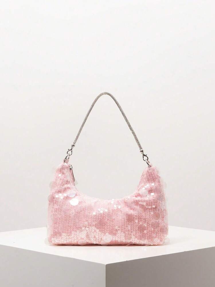 Bolso de Hombro con Lentejuelas (Patrón Aleatorio), Bolsos Elegantes para Mujer, Atuendos para Noche de Gala y Fiesta, Bolso y Accesorios para Baile de Graduación, Artículos para Boda, Regal - Verde - Añade 1