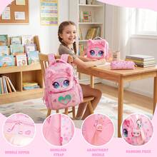 Girls Backpack Set With Lunch Box And Pencil Case 3PCS School Bag For Class Trips And Back To School - 227 Girls' Backpack - View 4