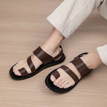 2026 Fashion Casual Toe-Loop Men's Sandals, Versatile & Stylish, Textured Design, Indoor/Outdoor Dual-Use, Practical & Durable - Brown - View 7