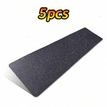 戶外樓梯踏板防滑墊 (5入，6 x 24 英吋) 適用於木製樓梯，戶外樓梯踏板保護墊，戶外使用，黑色 - A - 查看 14