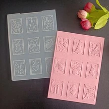 3D Embossed Plate Floral Christmas Wedding Autumn Planner Greeting Card Embossing Template Multi-Theme Embossing Mold/Relief Tool/DIY Handmade - 3D - View 6